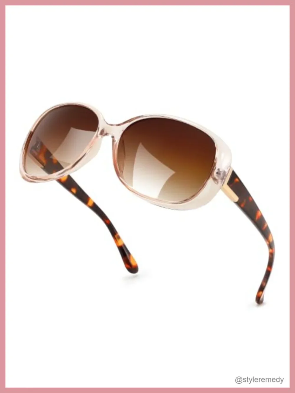 Vintage Oversized Wrap Sunglasses UV400 Lightweight Retro Square Frame